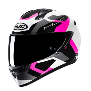 HJC C10 Tins Zwart Wit Roze Integraalhelm