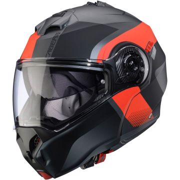 Caberg Duke Evo Indy Mat Grijs Rood Systeemhelm