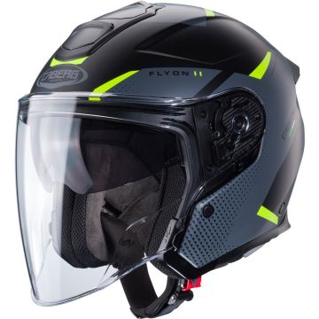 Caberg Flyon II Boss Mat Zwart Geel Jethelm