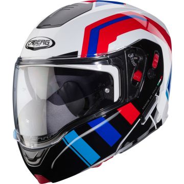 Caberg Horus X Road Wit Zwart Blauw Systeemhelm