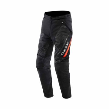 Dainese Drake 2 Super Air Tex Broek Zwart Antraciet Rood Fluo