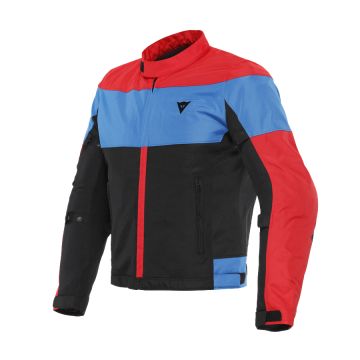 Dainese Elettrica Air Tex Jas Zwart Lava Rood Licht Blauw  