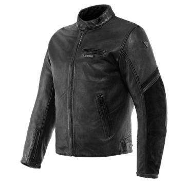 Dainese Merak Leren Jas Zwart       