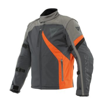 Dainese Ranch Tex Jas Ebony Houtskool Grijs Vlam Oranje   