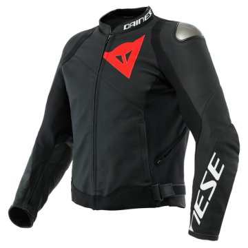 Dainese Sportiva Leren Jas Zwart Mat Zwart Mat Zwart Mat  