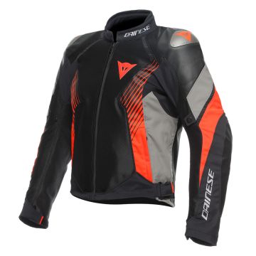 Dainese Super Rider 2 Absoluteshell Jas Zwart Donker Gull Grijs Fluo Rood