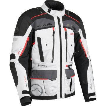 DANE Hornum Grey Black Red Waterproof Textile Jacket