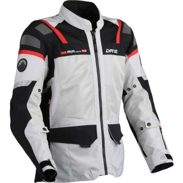 DANE Sundby 2 Mesh Light Grey Red Textile Jacket