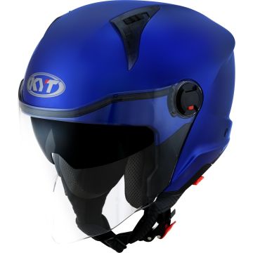 KYT D-City Plain Blauw Jethelm