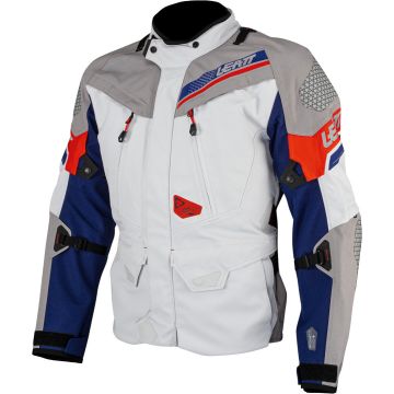 Leatt ADV DriTour 7.5 Royal Grey Blue Red Waterproof Textile Jacket
