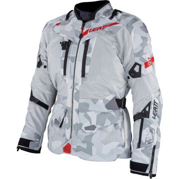 Leatt ADV FlowTour 7.5 Staal Lichtgrijs Zwart Rood Waterdichte Textieljas