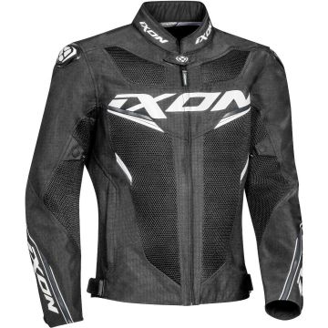 Ixon Draco Zwart Wit Textiele Motorjas