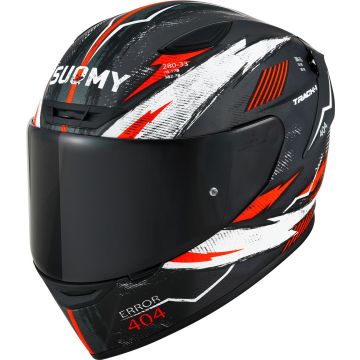 Suomy Track-1 404 2023 Grijs Zwart Rood Integraalhelm
