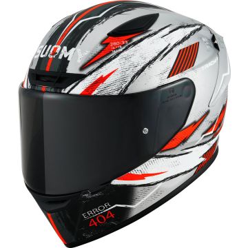 Suomy Track-1 404 2023 Zilver Rood Wit Integraalhelm