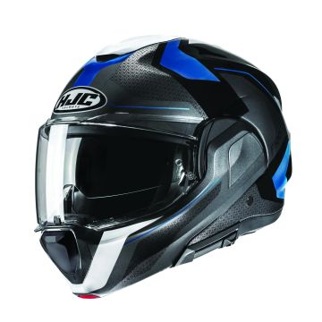 HJC F100 Bios Zwart Blauw Systeemhelm