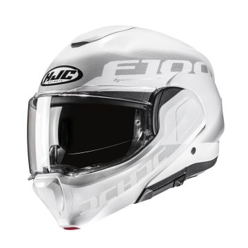 HJC F100 Hetal Grijs Wit Systeemhelm