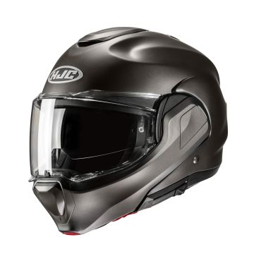 HJC F100 Solid Semi Flat Titanium Systeemhelm