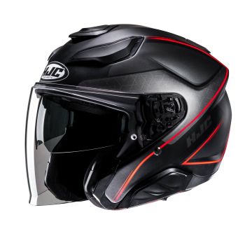 HJC F31 Ludi Zwart Rood Jethelm