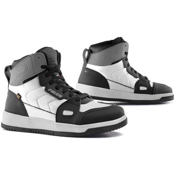 Falco Harlem Black White Grey Ladies Motorcycle Shoes