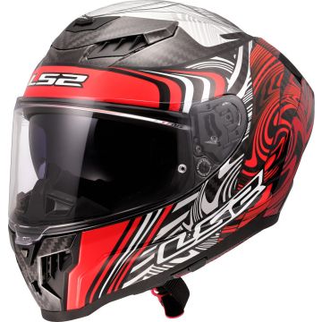 LS2 FF807 Dragon Enthum Rood Integraalhelm