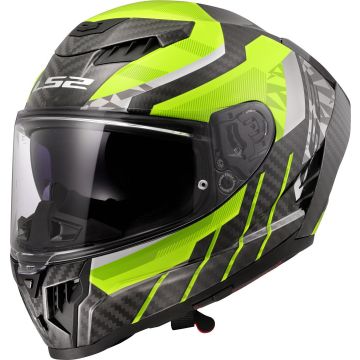 LS2 FF807 Dragon Trax H-Vis Geel Integraalhelm