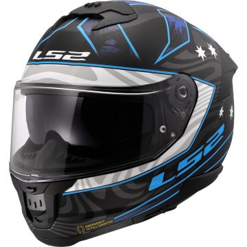 LS2 FF808 Stream II Galdam Zwart Blauw 06 Integraalhelm