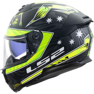 LS2 FF808 Stream II Galdam Zwart H-Vis Geel 06 Integraalhelm