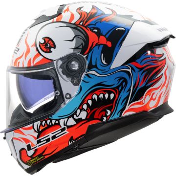 LS2 FF808 Stream II Inferno Wit Blauw 06 Integraalhelm