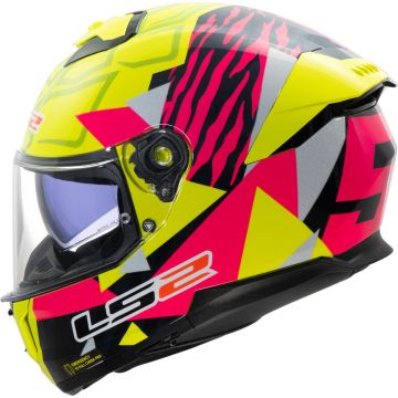 LS2 FF808 Stream II Tiger H-V Geel Roze 06 Integraalhelm
