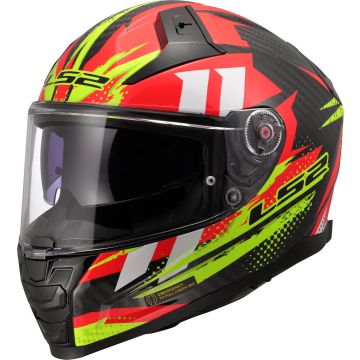 LS2 FF811 Vector II C Tantic Rood H-V Geel 06 Integraalhelm