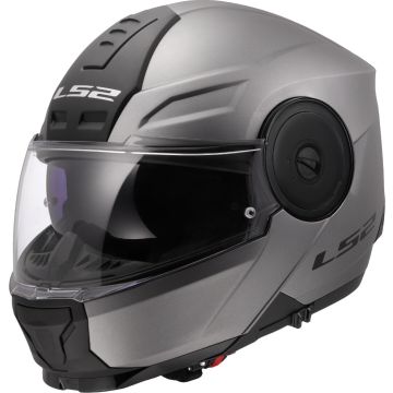 LS2 FF902 Scope II Solid Mat Titanium 06 Systeemhelm
