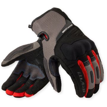 REV’IT! Cavern Zwart Grijs Rood Handschoenen