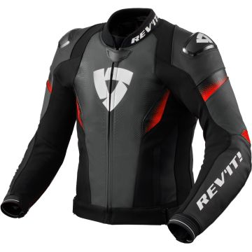 REV’IT! Control Zwart Neon Rood Motorjas