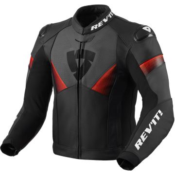 REV’IT! Argon 2 Zwart Neon Rood Motorjas