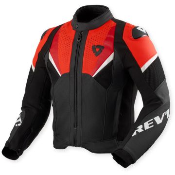 REV’IT! Automate Zwart Neon Rood Motorjas