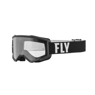 FLY Racing Focus Goggle Black White Clear Lens