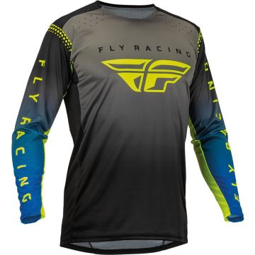 Fly Racing MX Jersey Lite Grey Blue Hi-Vis