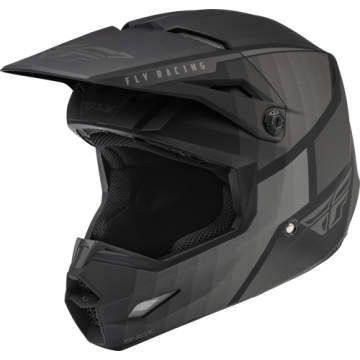 FLY Racing Youth Kinetic Drift Ece Helmet Zwart Charcoal Offroadhelm