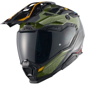 Nexx X.WED 3 Furka Carbon Groen Geel Adventure Integraalhelm