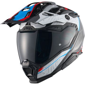 Nexx X.WED 3 Furka Carbon Rood Blauw Adventure Integraalhelm
