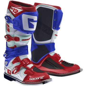Gaerne SG-12 Wit Blauw Rood Crosslaarzen
