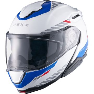 Nexx X.Lifetour Globe Wit Blauw Systeemhelm