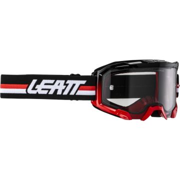 Leatt Velocity 4.5 Stripes 2024 Red Black White Motocross Goggles