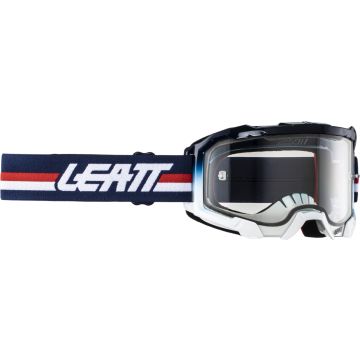 Leatt Velocity 4.5 Stripes 2024 Royal Blue White Red Motocross Goggles