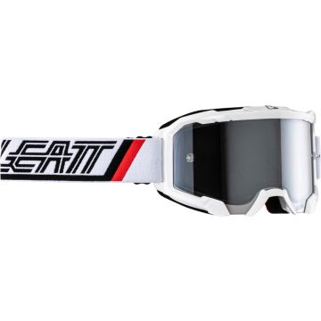 Leatt Velocity 4.5 Iriz Stripes 2024 White Black Motocross Goggles