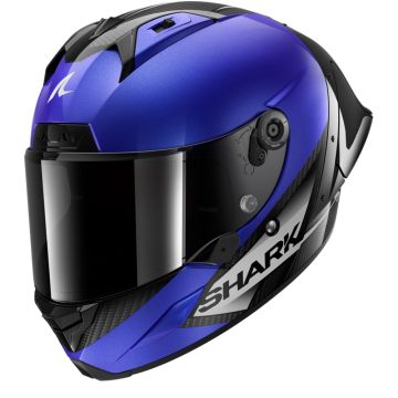 Shark Aeron-GP Blank SP DBA Carbon Blauw Antraciet Glanzend Integraalhelm