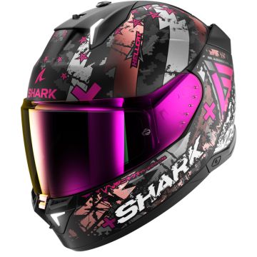 Shark SKWAL i3 Hellcat Mat Zwart Chrom Paars KUV Integraalhelm