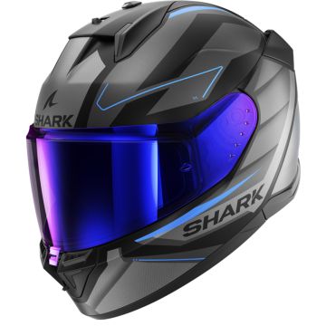 Shark D-Skwal 3 Sizler Mat Zwart Antraciet Blauw KAB Integraalhelm