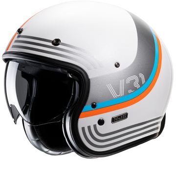 Hjc V31 Byron Wit Grijs MC27 Jethelm