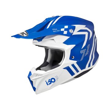 HJC I50 Hex Helmet Blauw Wit